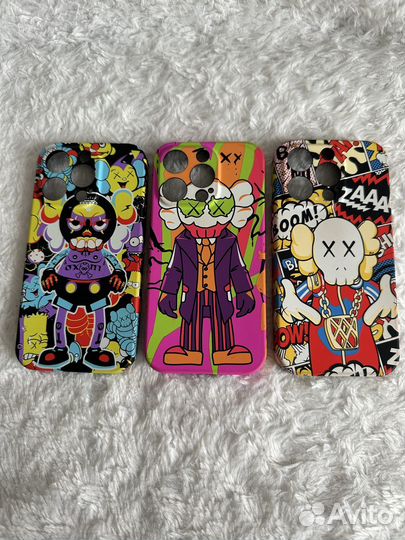 Чехол Kaws для iPhone 14 pro. абсолютно новый