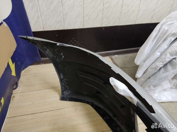 Бампер передний Logan 1 рест без птф в цвет +дост