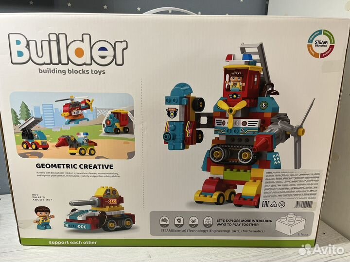 Конструктор аналог lego дупло Робот трансформер