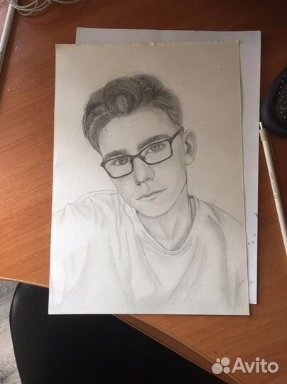 Портрет по фото карандашом