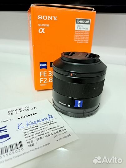 Объектив sony fe 35mm