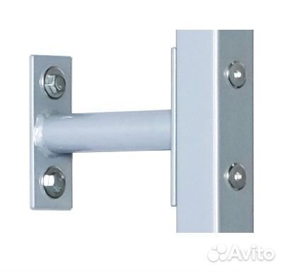 Шведская стенка серая с черными перекладинами