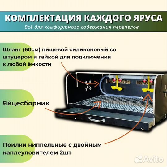 Клетка для перепелов на 60 голов