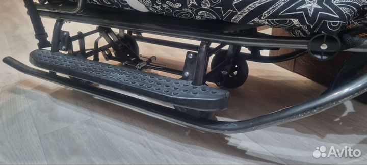 Большие санки на колёсах