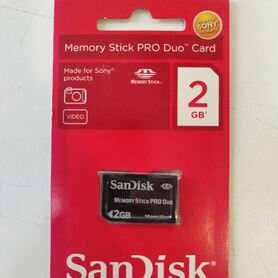 Карта памяти Memory Stick Pro Duo 2Gb новая