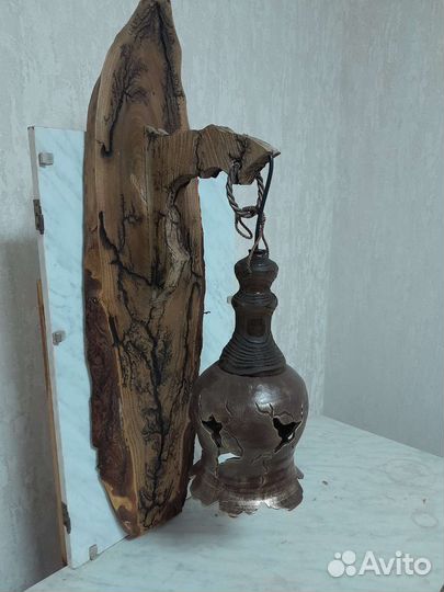 Светильник (бра ) керамика основание дерево