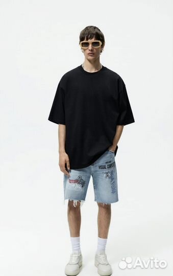 Шорты zara новые мужские джинсовые