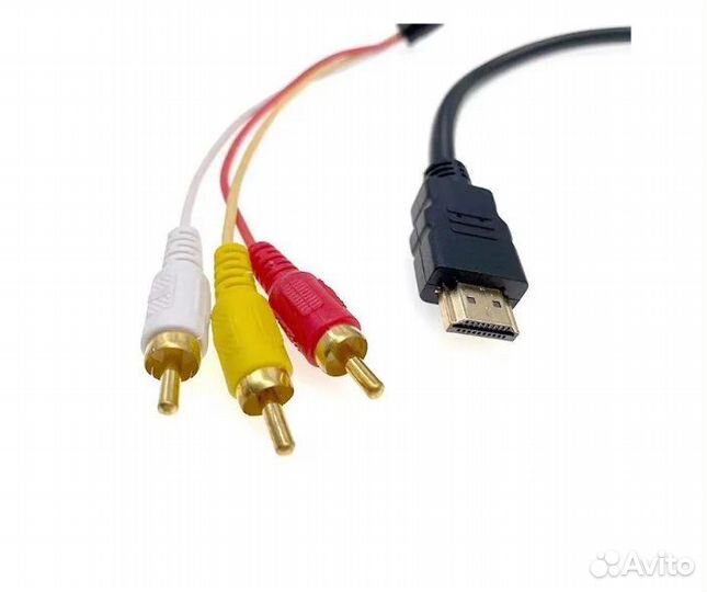 Кабель hdmi - 3 RCA аудио- видео 1,5 m