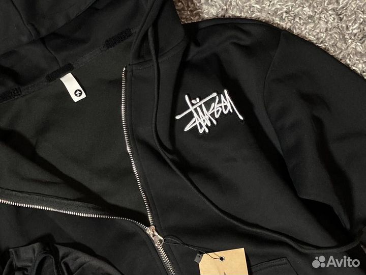 Зип Худи Stussy с балаклавой