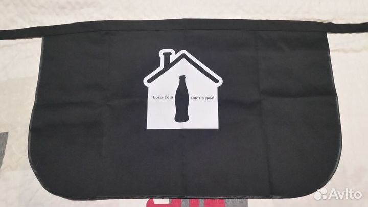 Фартуки кухонные Coca-Cola. Новые. Чёрный/Красный