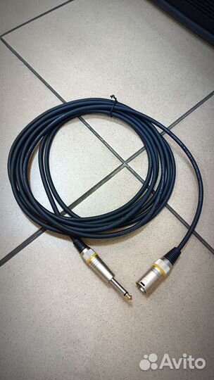 Кабель XLR male на jack 6.3 длина 5 м