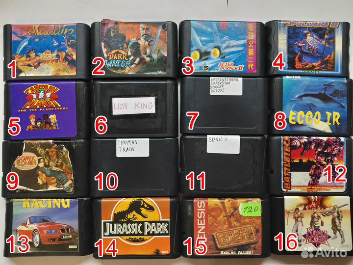 Sega Картриджи 90-00ых Одноигровки Полноплатные