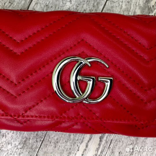 Gucci Клатч Портмоне Кошелек Красный