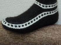 Носки ручной вязки с усиленной подошвой