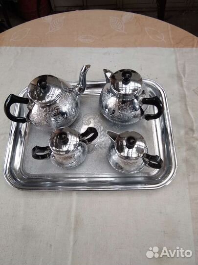 Чайный сервиз СССР на подносе