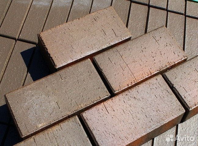 Клинкерная брусчатка. тёмно-красный флэш 