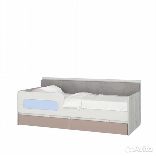 Детская кровать голубой/розовый цвет