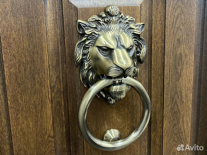 Бронзовый Лев дверная ручка стучалка кнокер