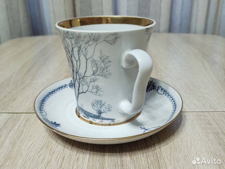 Бокал с блюдцем лфз СССР