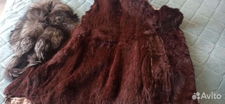 Воротник чернобурка и подклад кролик