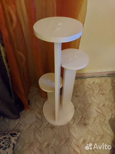 Подставка для цветов напольная деревянная