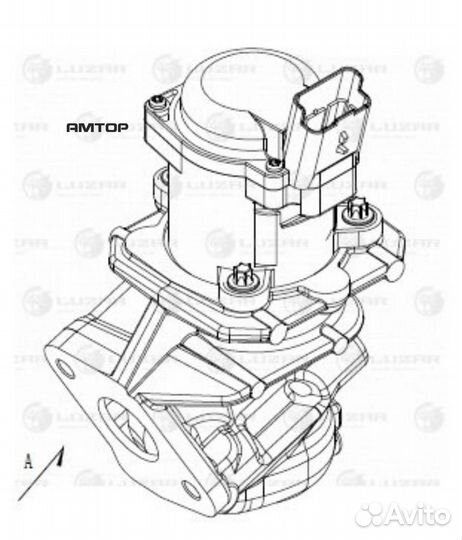 Luzar lveg1012 Клапан EGR (рециркуляции выхл. газо