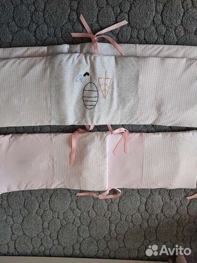 Бортики в кроватку для разнополой двойни