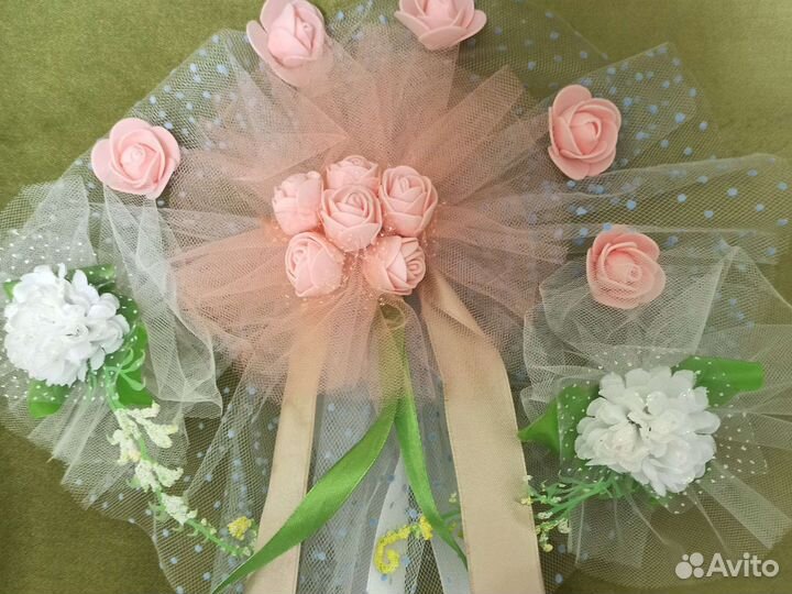 Украшение на машину для свадьбы