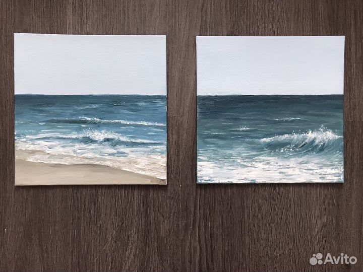 Картина маслом море