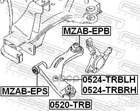 Сайлентблок рычага mazda tribute 00-07