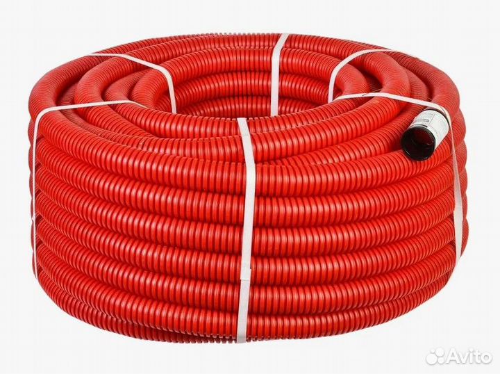 Труба гофрированная двустенная пнд 40мм красная