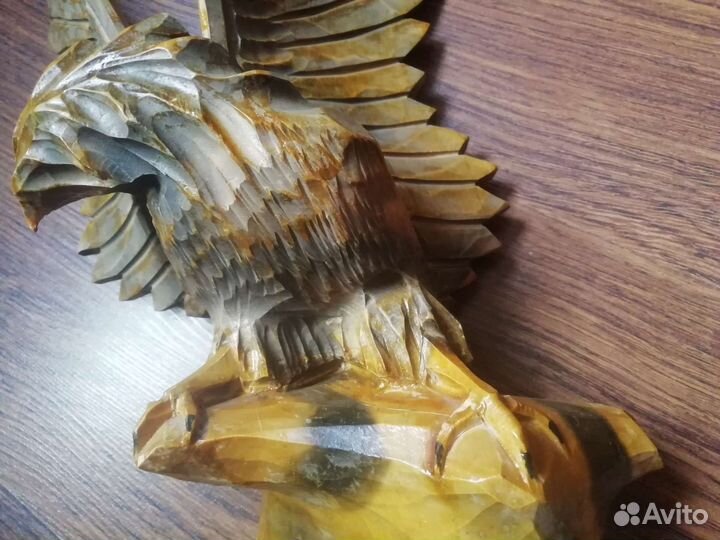 Сувенир СССР. Орёл с лисой. (из дерева)