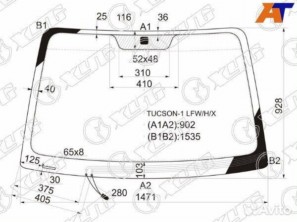 Стекло лобовое hyundai tucson