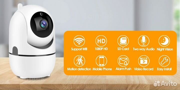 Видеонаблюдение Wifi камера внутренняя, видеоняня