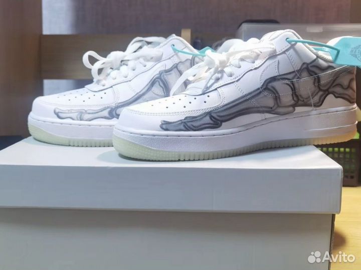 Nike Air Force 1 QS Skeleton white(Оригинал)