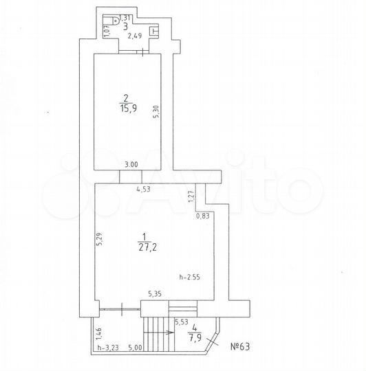 Торговая площадь, 53.2 м²