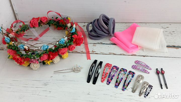 Ободки/резинки/шпильки для волос пакетом. Новые