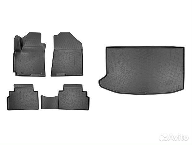 Резиновые коврики на kia soul