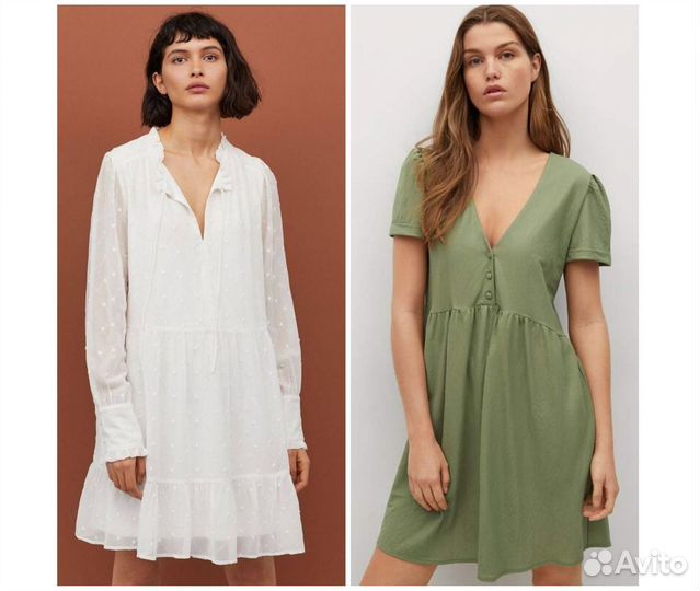 Mango HM белое шифоновое платье вискоза 46 48 50