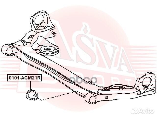 Сайлентблок задней балки 0101ACM21R asva