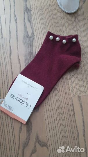 Новые носки женские с жемчужинками