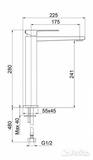 Смеситель для раковины высокий Webert Pegaso матовое золото PE830402794