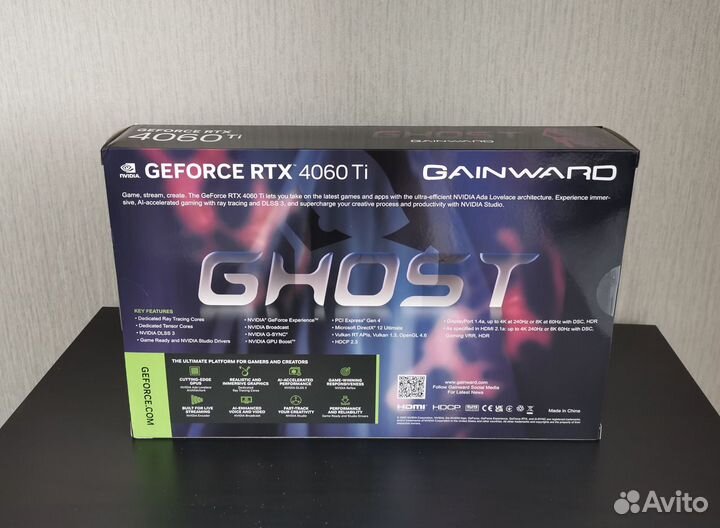 RTX 4060 Ti Ghost 8Gb Gainward (Palit)