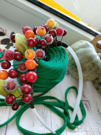 Ободок фрукты/цветы