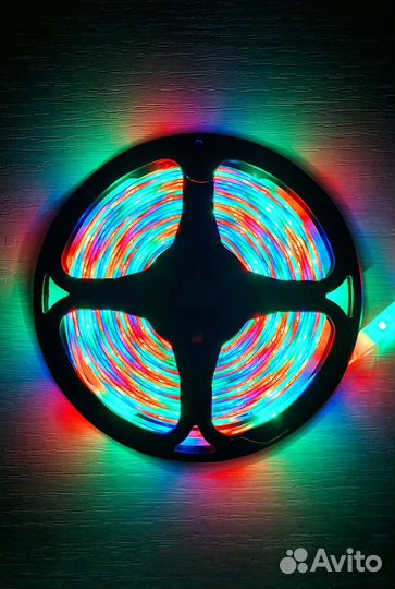 Светодиодная многоцветная RGB лента, 5 м