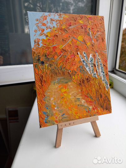 Картина осенний пейзаж маслом