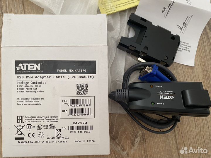 Модуль удлинителя, Адаптер KVM aten 50M KA7170-AX