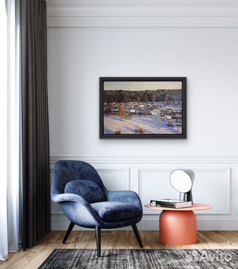 Картина зимний пейзаж