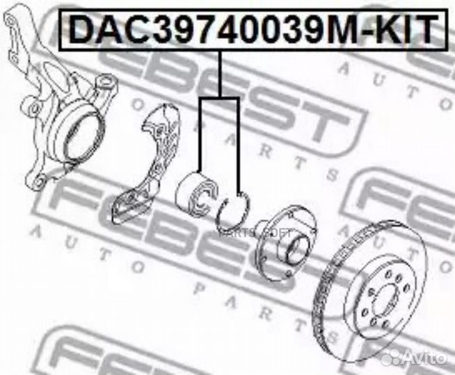 Febest DAC39740039M-KIT Подшипник ступичный передн