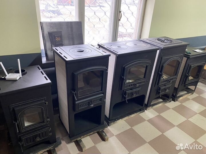 Печь-камин Везувий пк-01 (220) угловой, с плитой